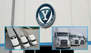 cargo trucks from a logistics company
