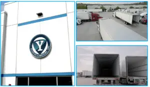 Cargo trucks for shipping. 3PL provider company for logistics insurance.