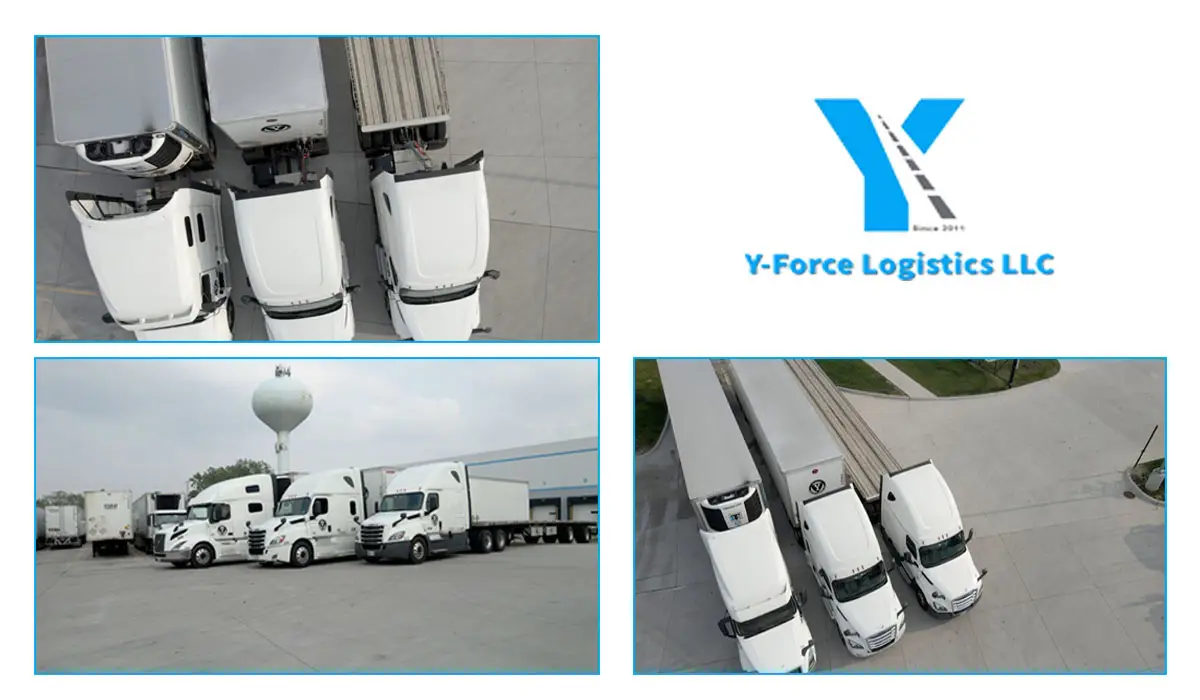 Cargo trucks for shipping companies.
