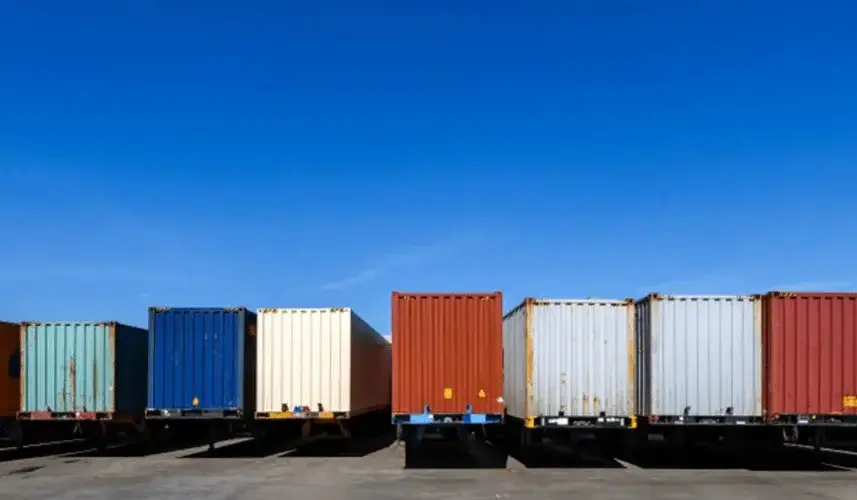 Large trucks for freight transportation.